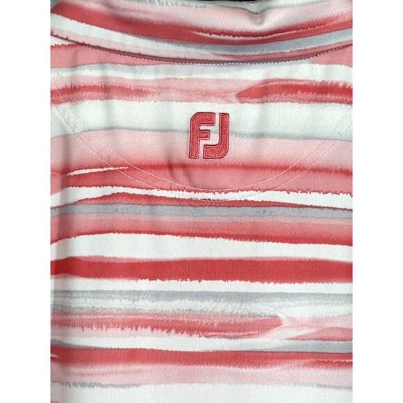 FOOTJOY FJ Women's Short Sleeve Watercolor Golf Tennis Top Size M Collared Shirt - Picture 8 of 12